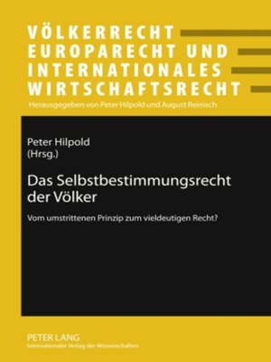 cover image of Das Selbstbestimmungsrecht der Völker